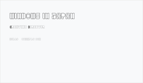 windows in japan Business Card