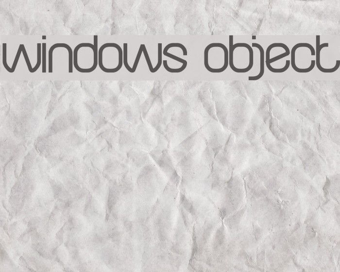 windows object Font examples