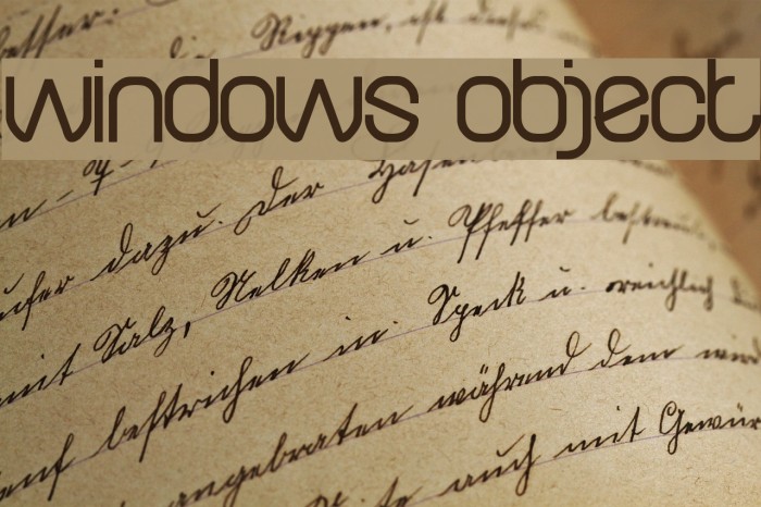 windows object Font examples