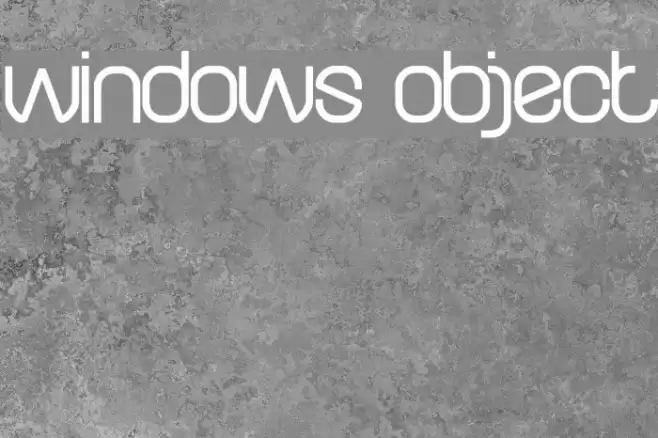 windows object Schriftart examples