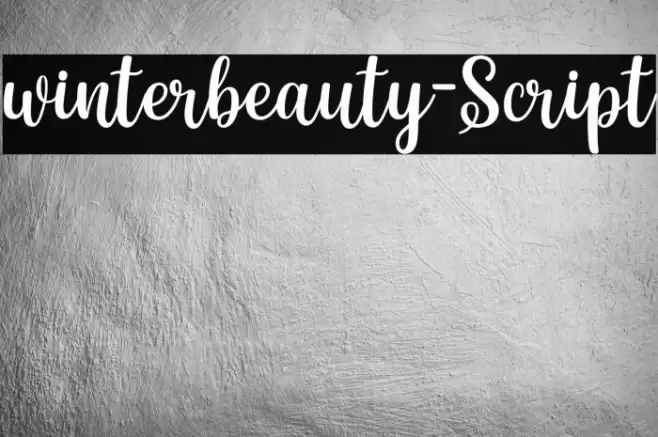 winterbeauty-Script Font examples