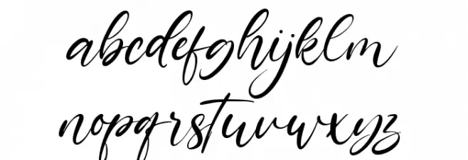 winterline Schriftart Kleinbuchstaben