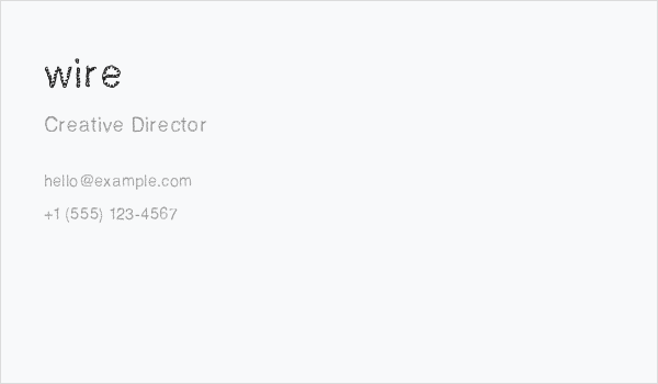 wire Business Card