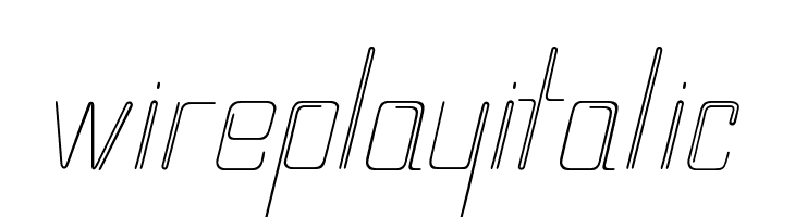 wireplayItalic  Frei Schriftart Herunterladen