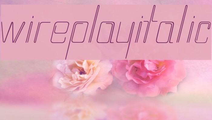 wireplayItalic Font examples
