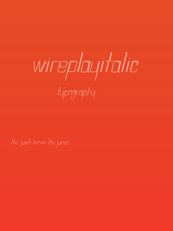 wireplayItalic Poster