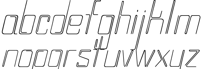 wireplayItalic Font LOWERCASE