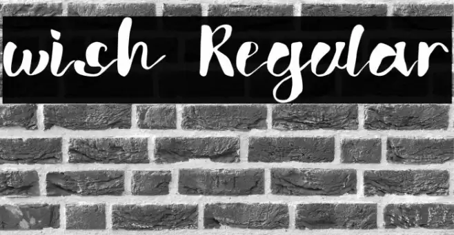 wish Regular Font examples