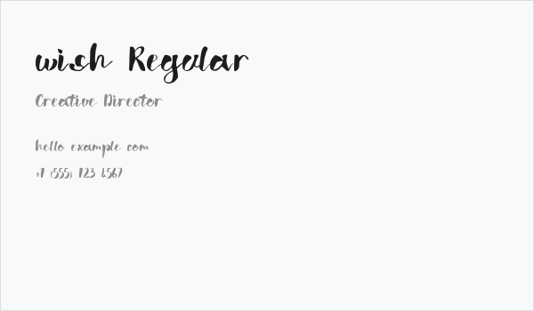 wish Regular Business Card