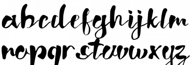 wish Regular Font LOWERCASE