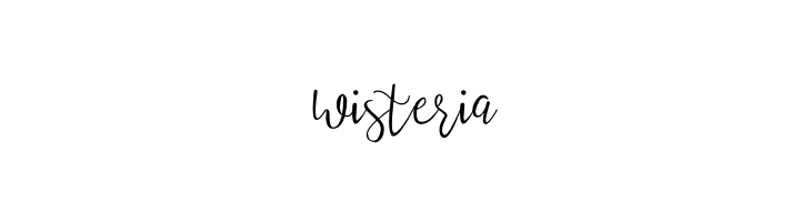 wisteria 字体