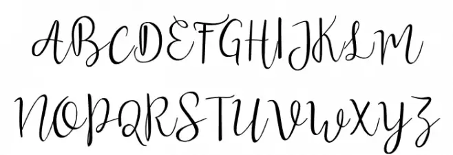 wisteria Schriftart Groß