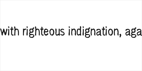 with righteous indignation, aga Logo