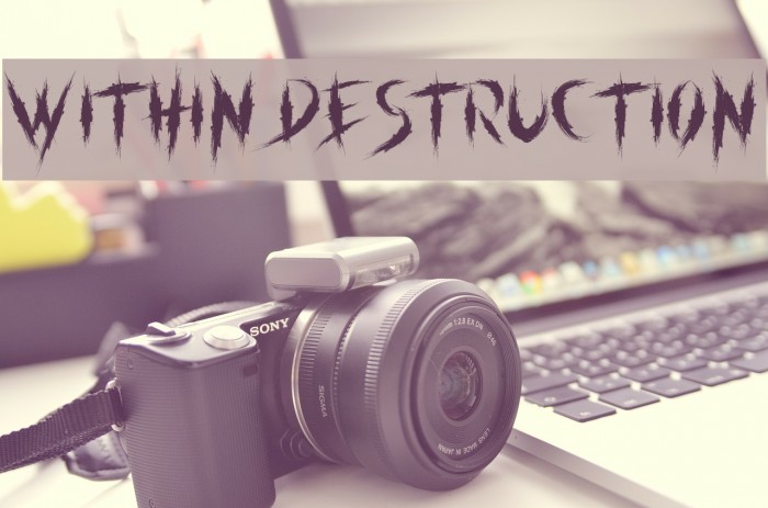 within destruction Font examples