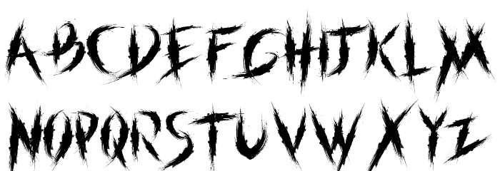 within destruction Font LOWERCASE