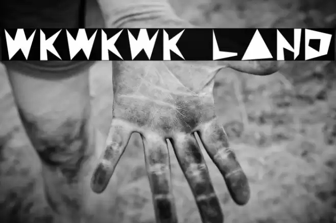 WKWKWK LAND Font examples