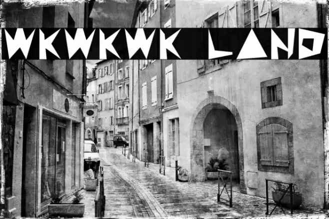 WKWKWK LAND Font examples