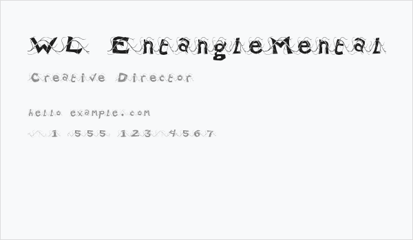 WL EntangleMental Business Card