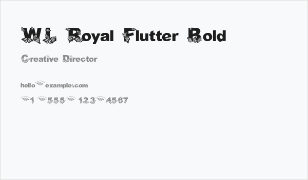 WL Royal Flutter Bold Business Card