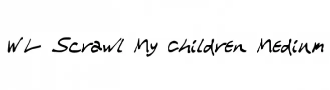 WL Scrawl My Children Medium  Frei Schriftart Herunterladen