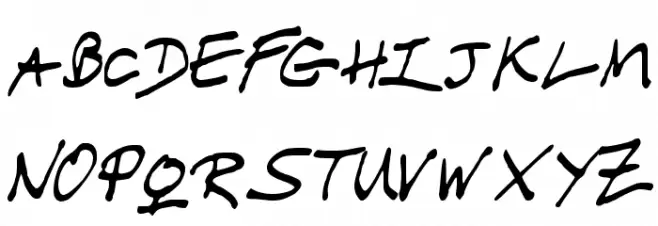 WL Scrawl My Children Medium Caratteri MAIUSCOLE