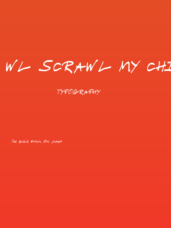 WL Scrawl My Children Medium Poster