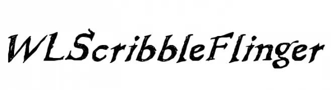 WL Scribble Flinger  Frei Schriftart Herunterladen