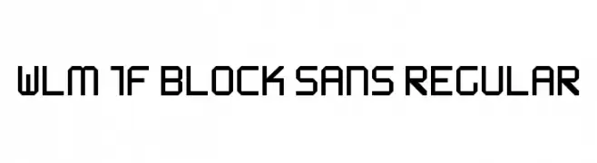 WLM 1F Block Sans Regular  Frei Schriftart Herunterladen