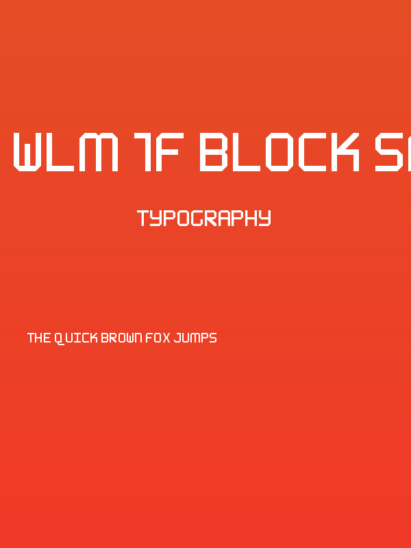 WLM 1F Block Sans Regular Poster