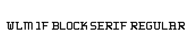 WLM 1F Block Serif Regular  免费字体下载