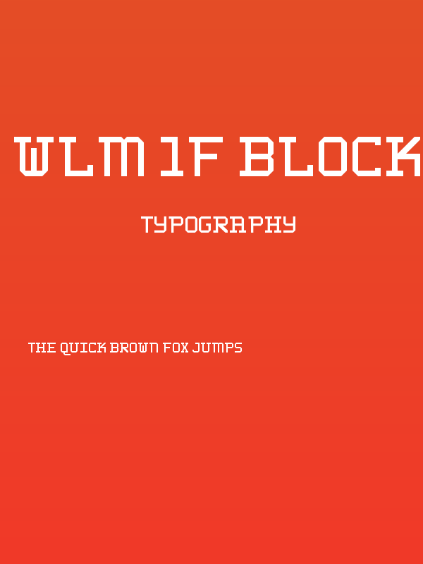 WLM 1F Block Serif Regular Poster