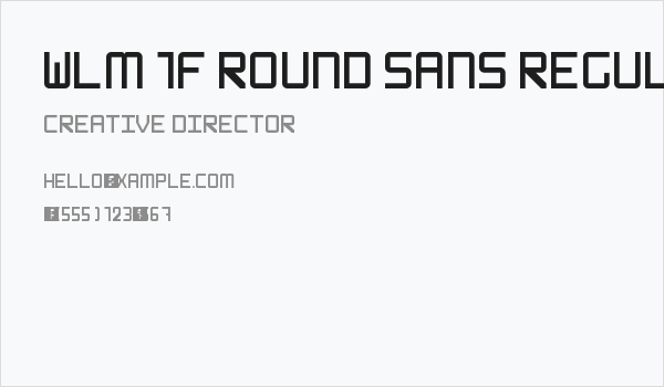 WLM 1F Round Sans Regular Business Card