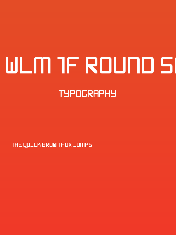 WLM 1F Round Sans Regular Poster