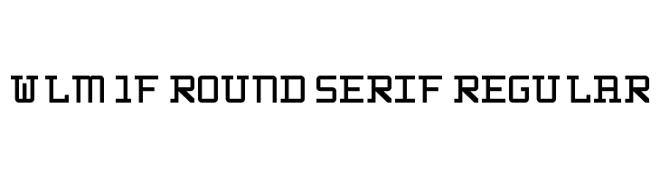 WLM 1F Round Serif Regular  免费字体下载