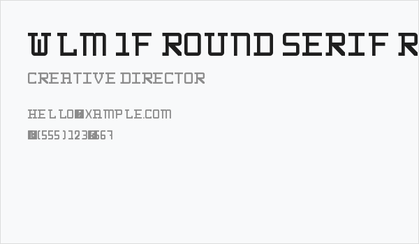 WLM 1F Round Serif Regular Business Card