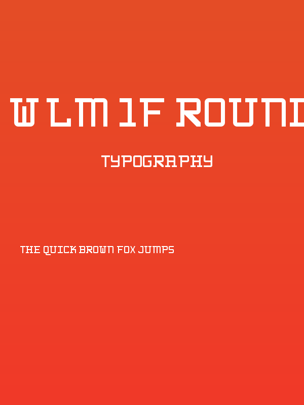 WLM 1F Round Serif Regular Poster