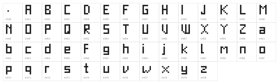 WLM Boring Old Teletext Regular Character Map