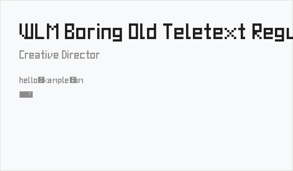 WLM Boring Old Teletext Regular Business Card