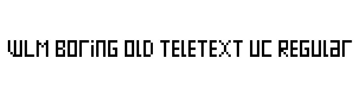 WLM Boring Old Teletext UC Regular フォント