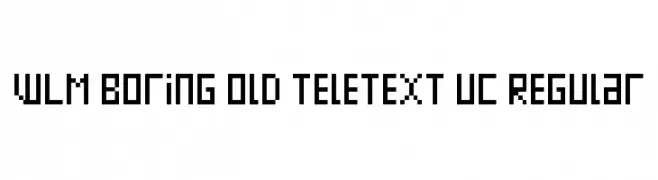 WLM Boring Old Teletext UC Regular  font caratteri gratis