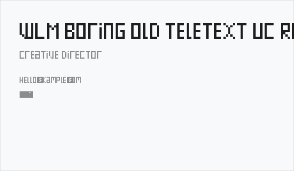 WLM Boring Old Teletext UC Regular Business Card