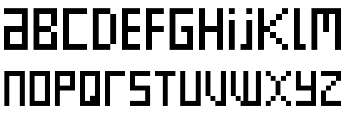 WLM Boring Old Teletext UC Regular Font LOWERCASE