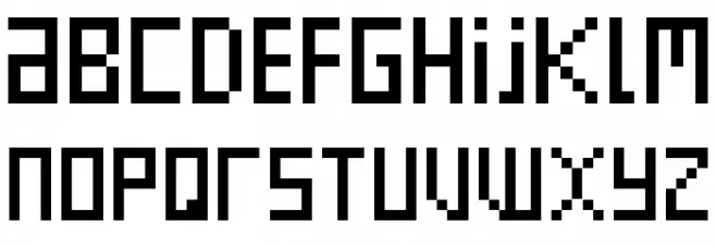 WLM Boring Old Teletext UC Regular फ़ॉन्ट लोअरकेस