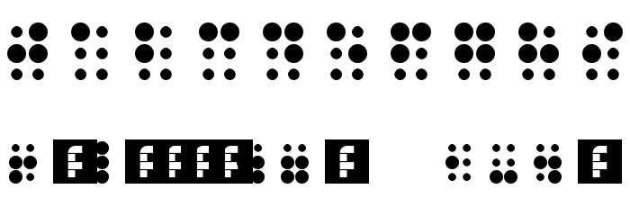 WLM Braille 2 Regular Font OTHER CHARS