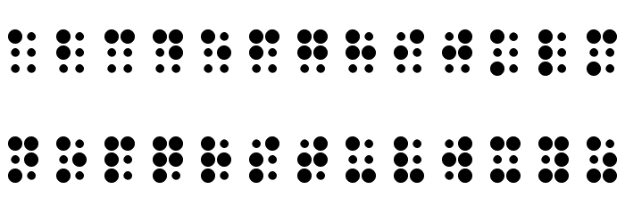 WLM Braille 2 Regular Font LOWERCASE
