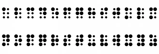 WLM Braille 2 Regular Caratteri MINUSCOLO