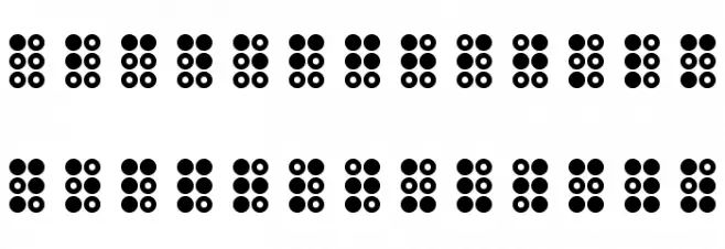 WLM Braille 3 Regular Schriftart Kleinbuchstaben