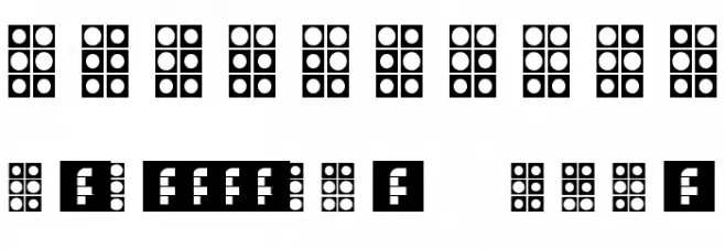 WLM Braille 4 Regular Caratteri ALTRI CARATTERI