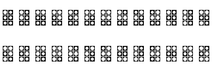 WLM Braille 4 Regular Caratteri MINUSCOLO