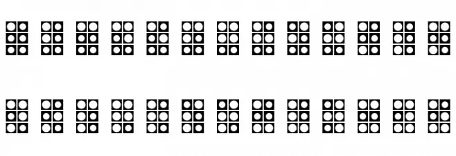 WLM Braille 4 Regular Caratteri MINUSCOLO